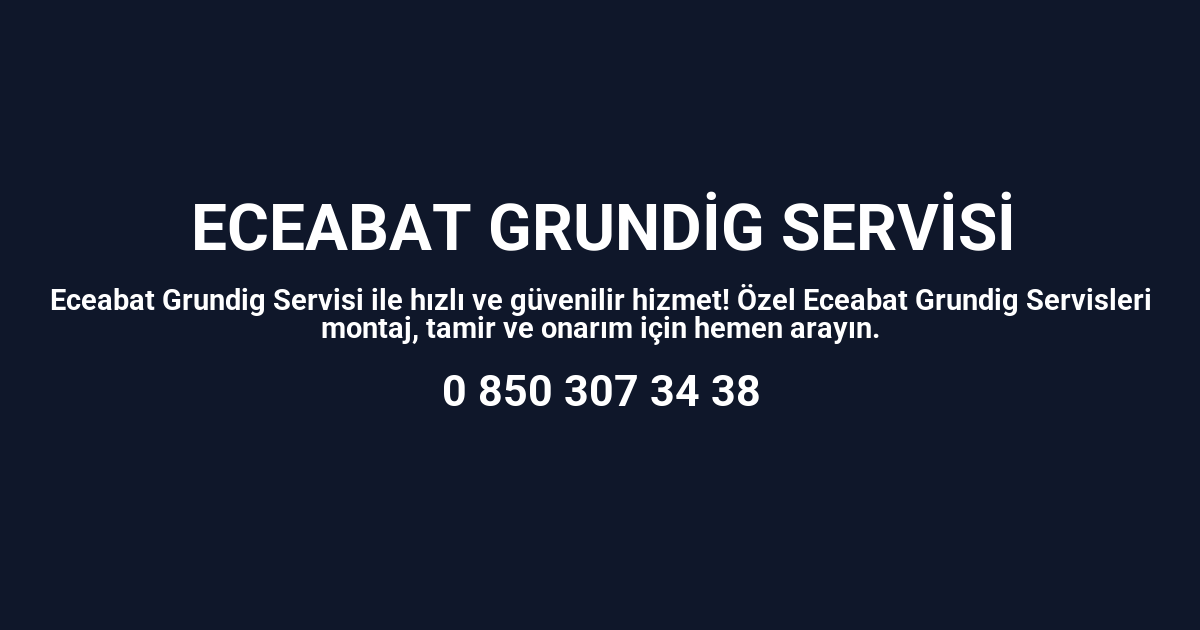 Eceabat Grundig Servisi